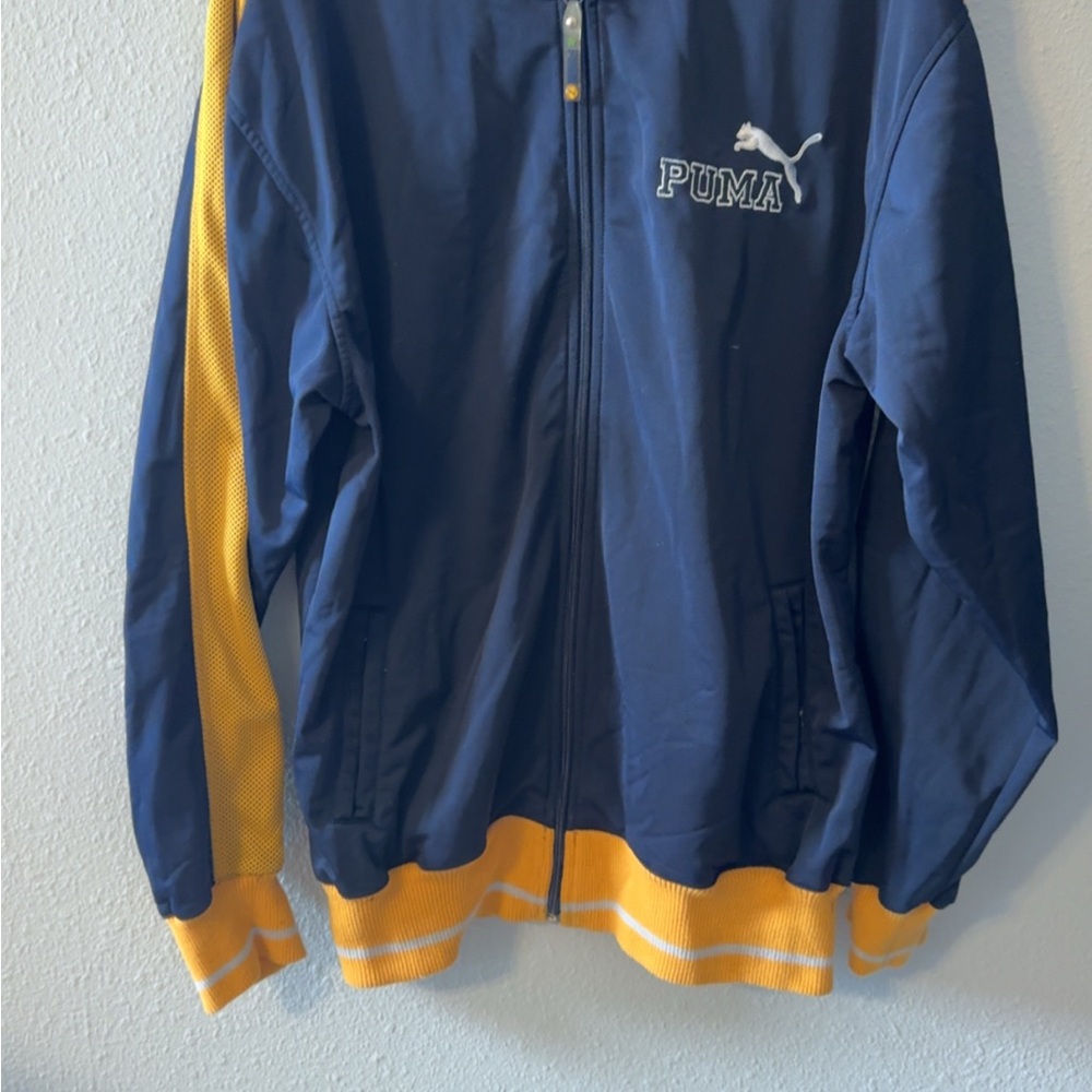 Puma Sporty Blue and Yellow Full-Zip Jacket